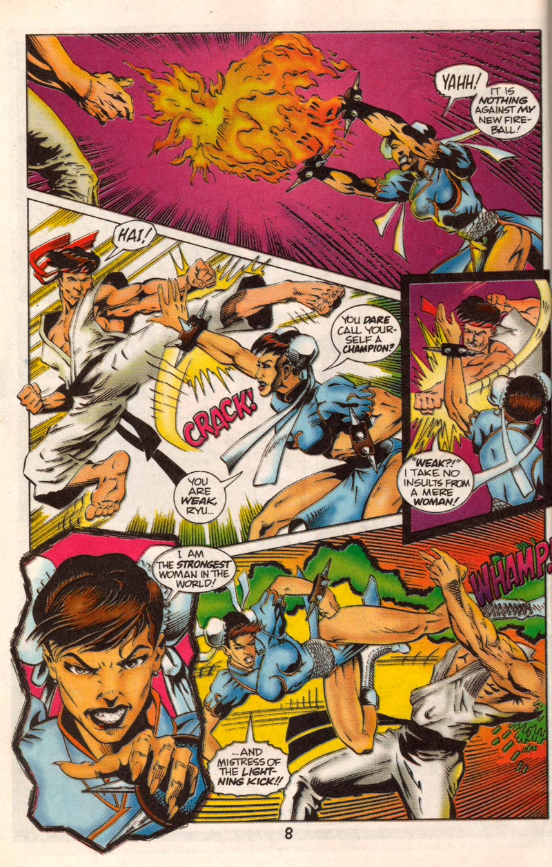 Illustration for article titled Let's Share The Horror of a Bizarre 1993 Street Fighter II Comic